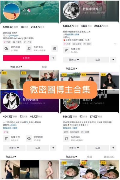 微密圈已收录博主：89位 抖音博主合集资源 [年度永久专享]