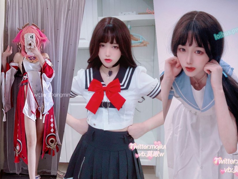 小青茗(莫啾w) 玉藻前兔女郎白水手服黑丝等，写真资源合集下载 33套