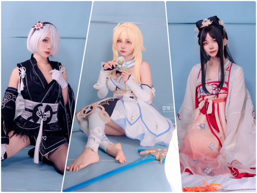 草莓羽衣 cos美女制服诱惑 写真图包资源合集网盘下载 37G