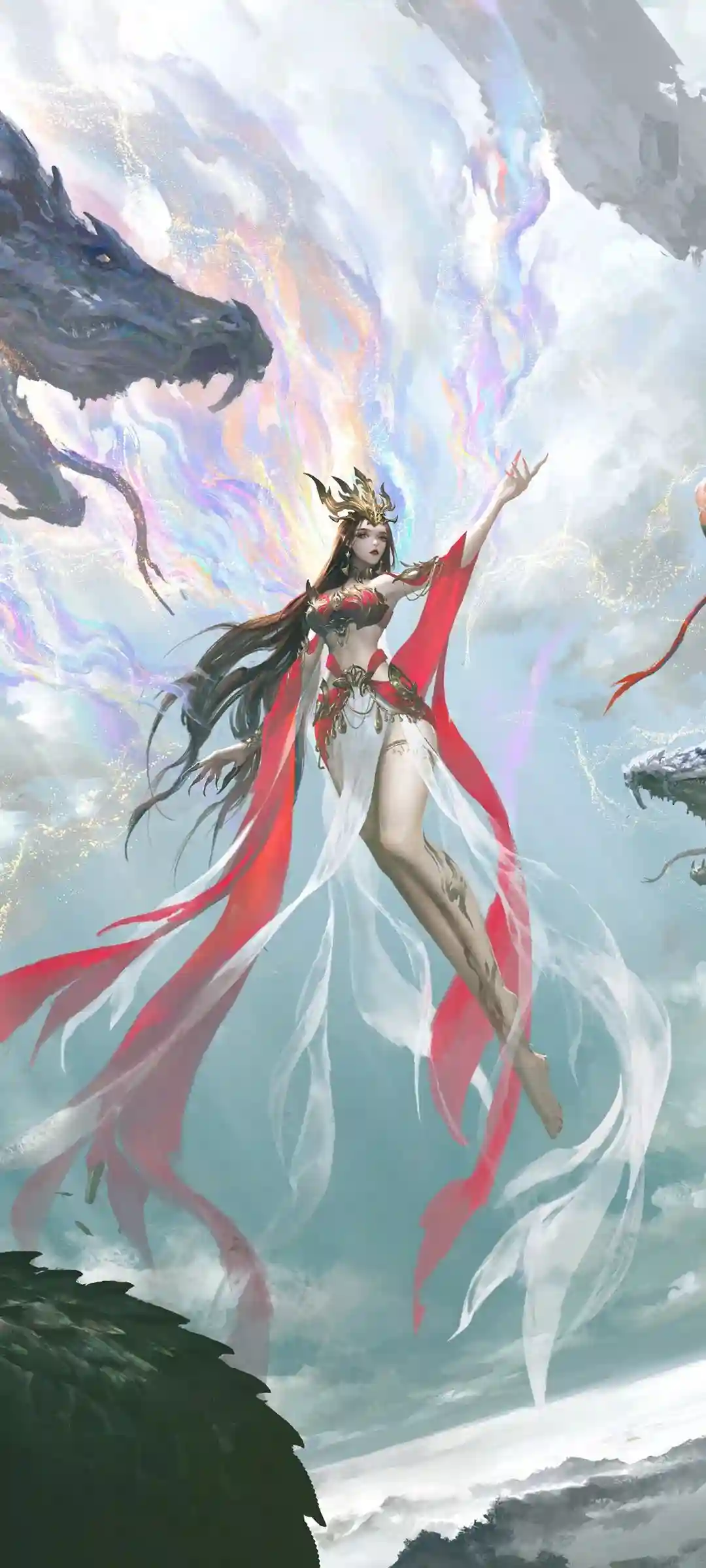 奇幻与趣味融合情侣手机壁纸设计