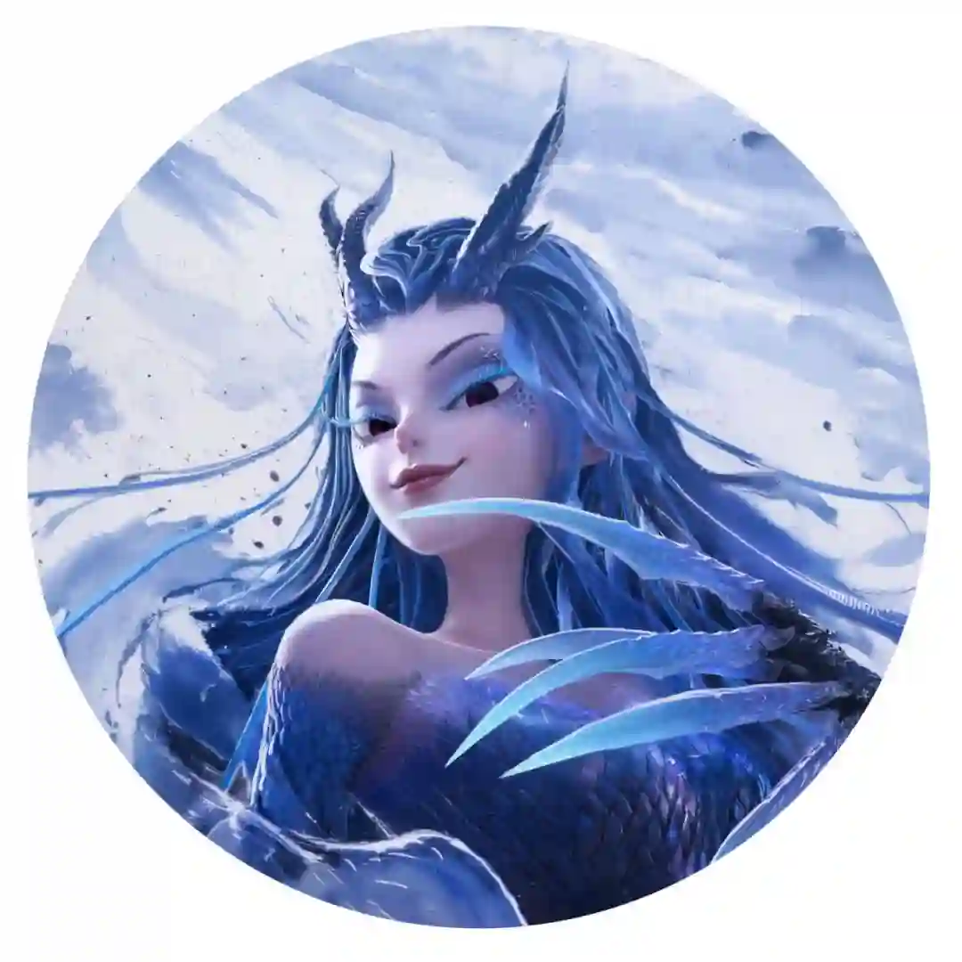 哪吒水墨圆形头像视觉壁纸