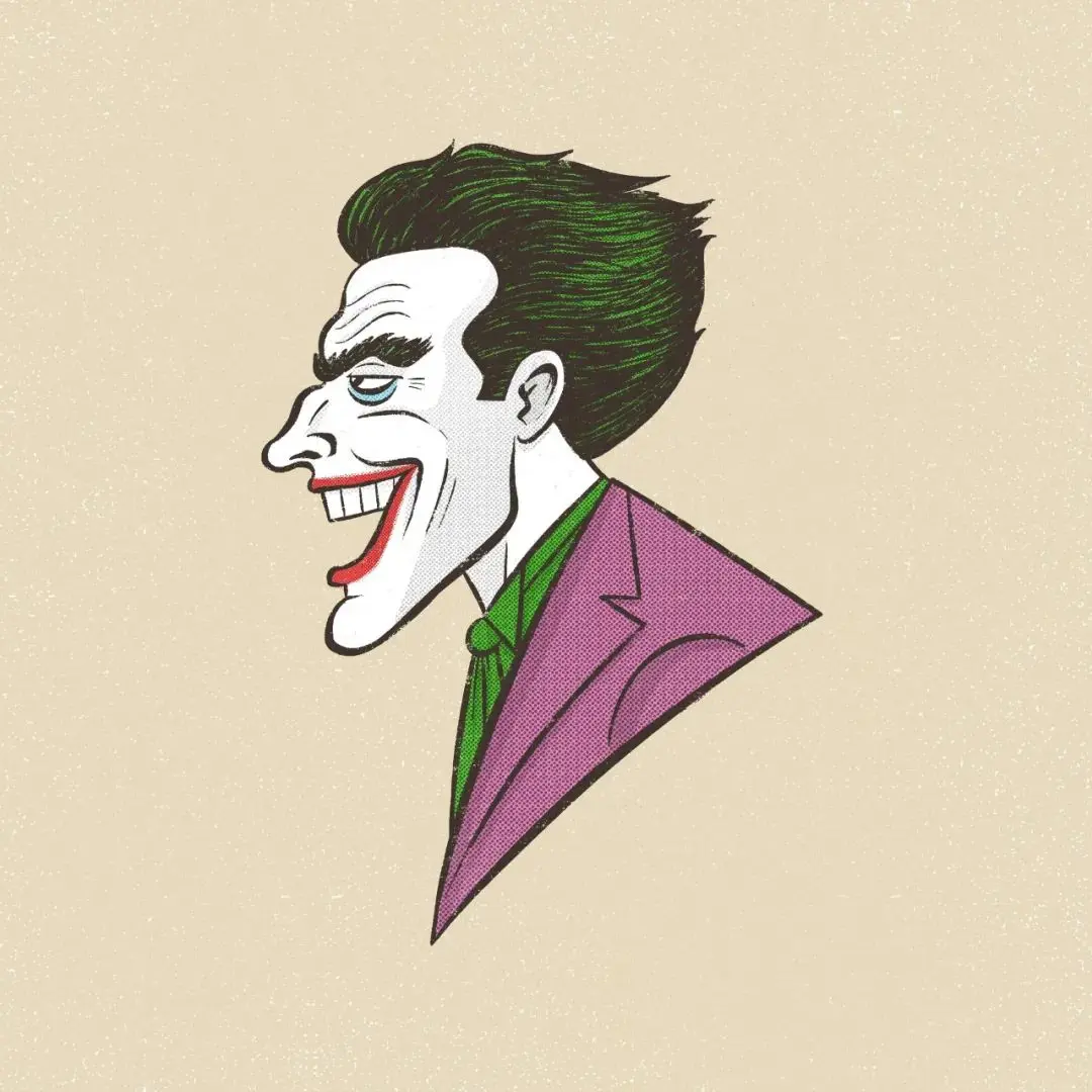 小丑头像艺术风格壁纸展示