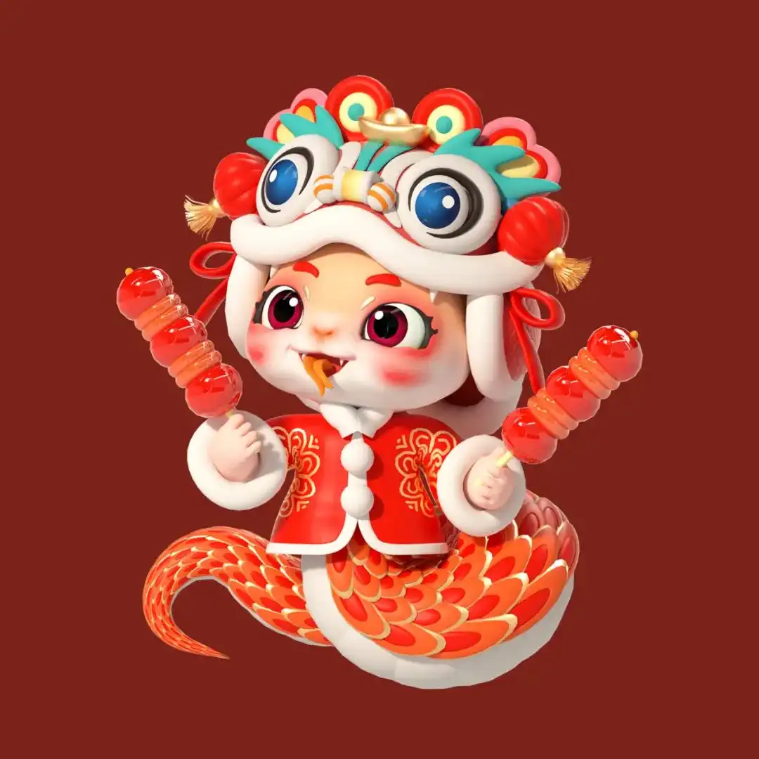 可爱蛇主题高清头像设计