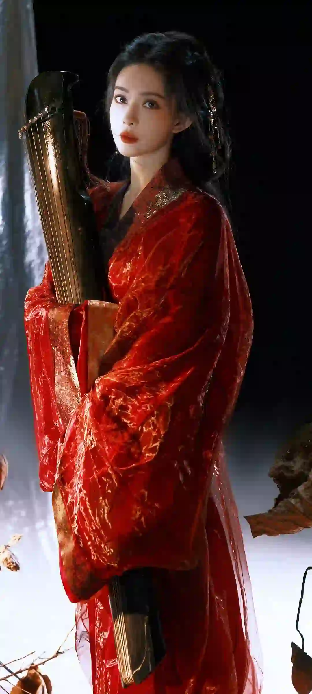 新年叶子与财神手机壁纸设计