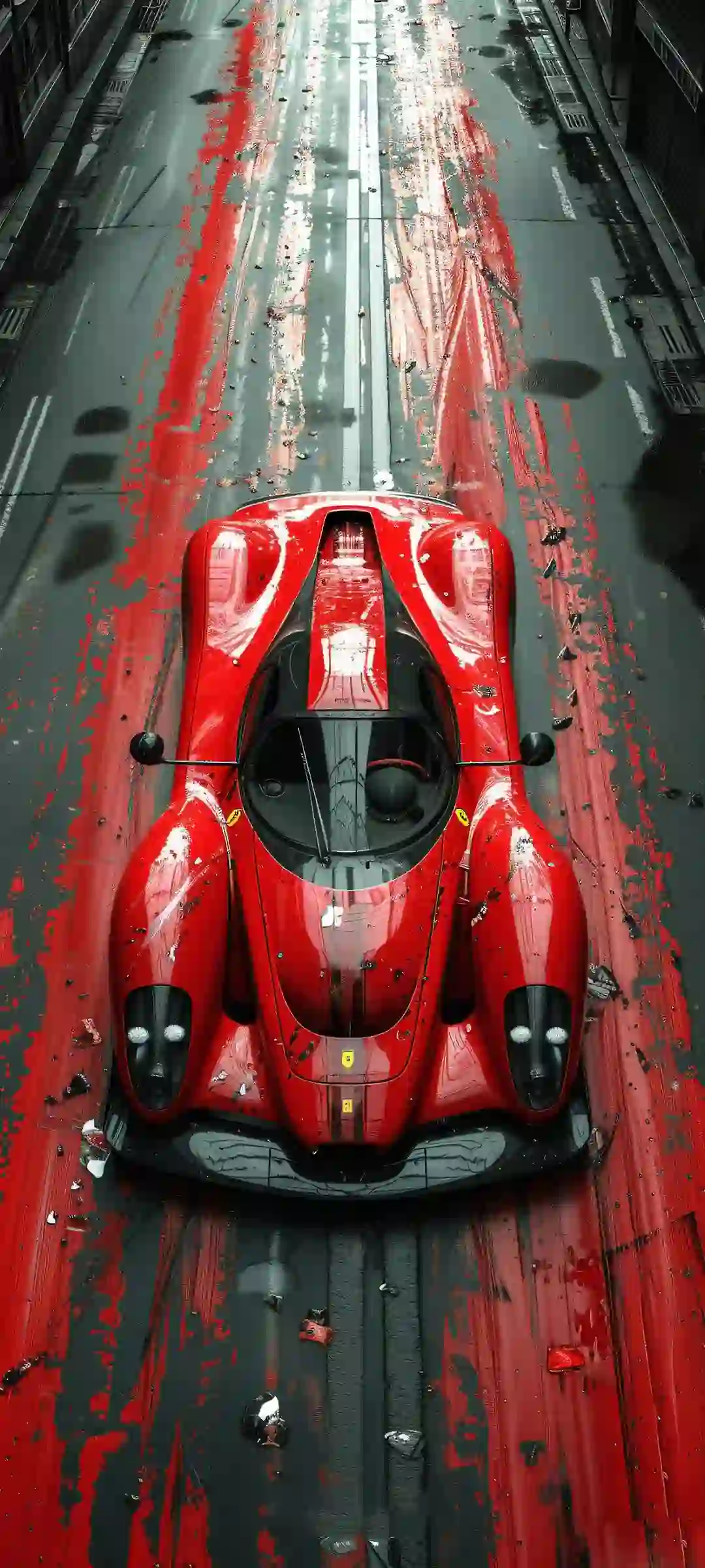 冬日雪景街景动漫风画面