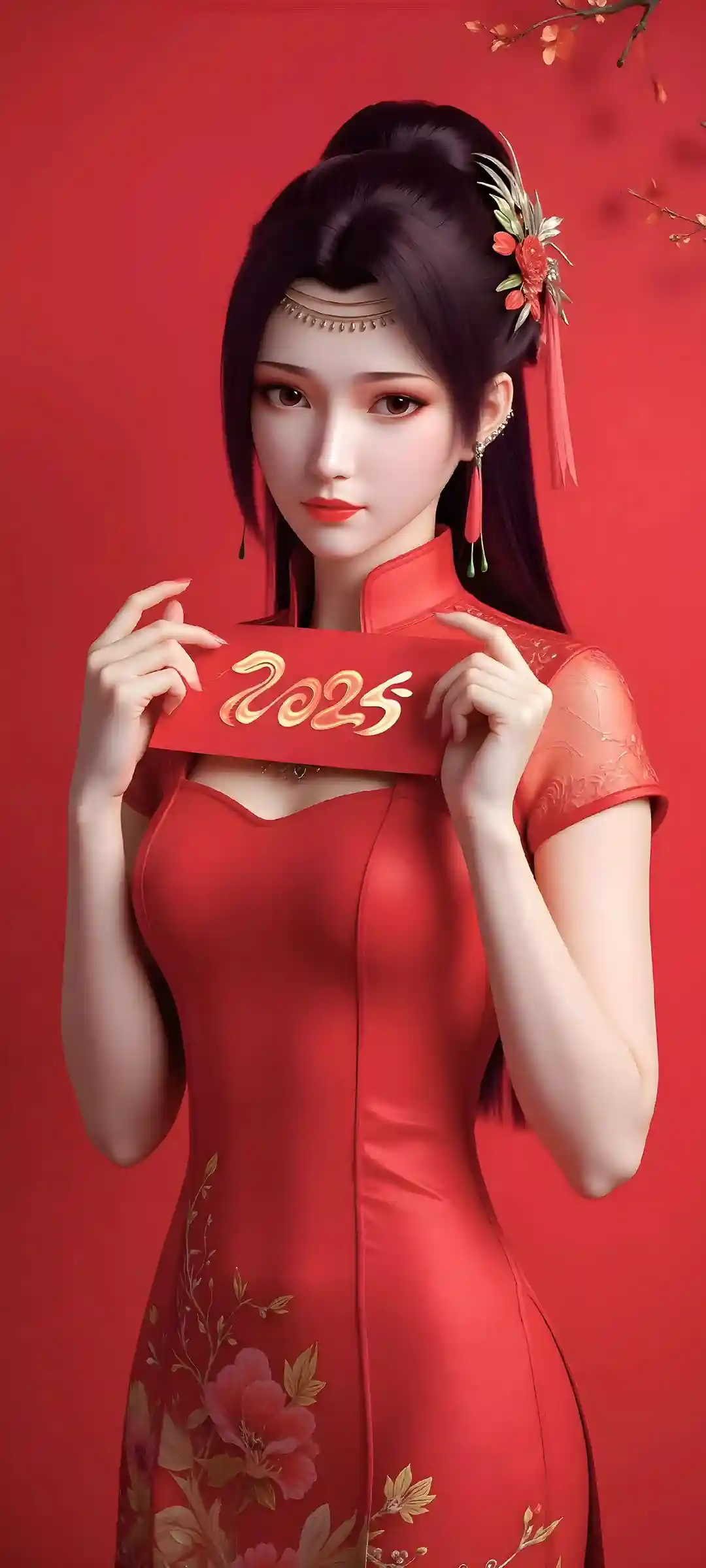 陈瑶动漫风格与新年汽车手机壁纸设计