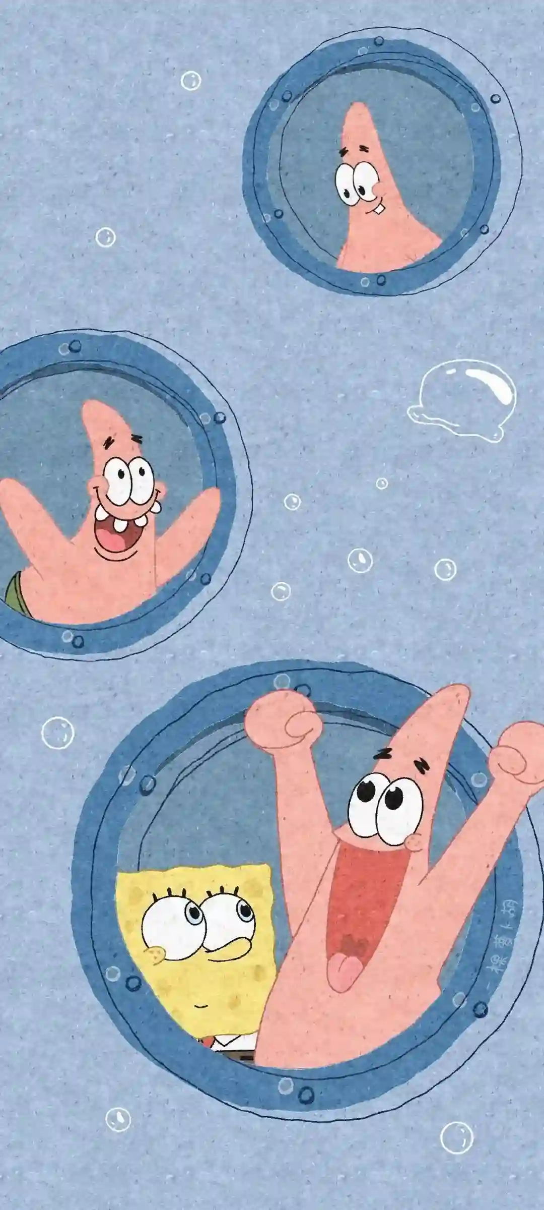 海绵宝宝卡通风格手机壁纸