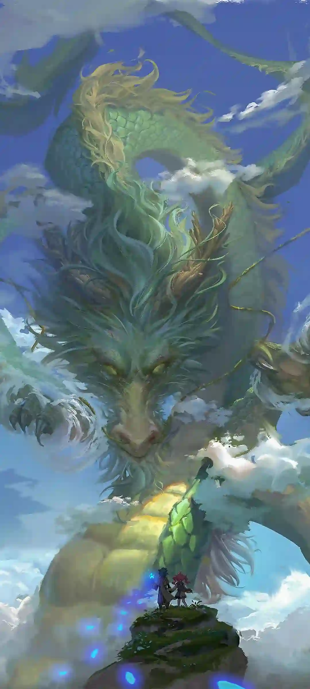 极光夜景人物场景壁纸